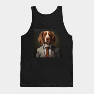 Brittany Dog in Suit Tank Top